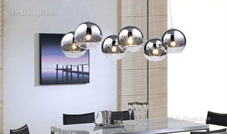 乐美之家创意现代意大利吊灯,银色玻璃镀铬LED灯具,LMZJ1044
